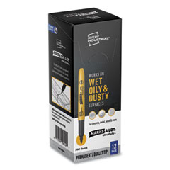 MARKS A LOT UltraDuty Permanent Markers, Fine Bullet Tip, Black 12/Box