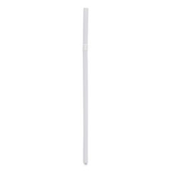 Flexible Wrapped Straws, 7.75", Plastic, White, 500/Pack, 20 Packs/Carton