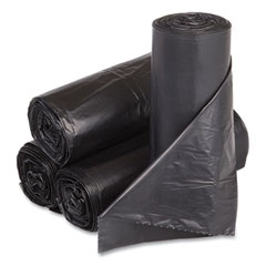 High-Density Commercial Can Liners, 33 gal, 14 mic, 30" x 43", Blue, 25 Bags/Roll, 10 Interleaved Rolls/Carton