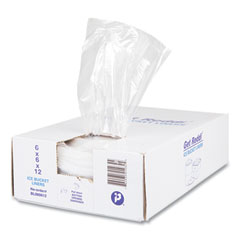 Ice Bucket Liner Bags, 3 qt, 0.5 mil, 6" x 12", Clear, 1,000/Carton