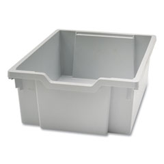 F2 Deep Trays for Gratnells Storage Frames and Trolleys, 1 Section, 3.57 gal, 12.28" x 16.81" x 6.25", Light Gray, 6/Pack