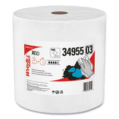 General Clean X60 Cloths, Jumbo Roll, 12.2 x 12.4, White, 1,100/Roll