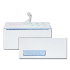 Redi-Strip Security Tinted Envelope, Address Window, #10, Commercial Flap, Redi-Strip Closure, 4.13 x 9.5, White, 500/Box