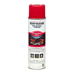 Industrial Choice M1800 System Water-Based Precision Line Marking Paint, Flat Safety Red, 17 oz Aerosol Can, 12/Carton