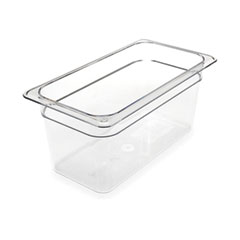 StorPlus Polycarbonate Food Pan, 5.7 qt, 6.88 x 12.75 x 6, Clear, Plastic