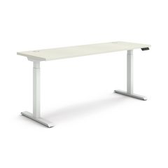 Coordinate Height Adjustable Desk Bundle 2-Stage,70" x 22" x 27.75" to 47", Silver Mesh/Designer White,Ships in 7-10 Bus Days