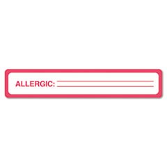 Medical Labels, ALLERGIC, 1 x 5.5, White, 175/Roll