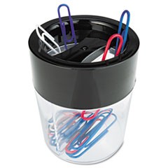 Magnetic Clip Dispenser, Two Compartments, Plastic, 2 1/2 x 2 1/2 x 3