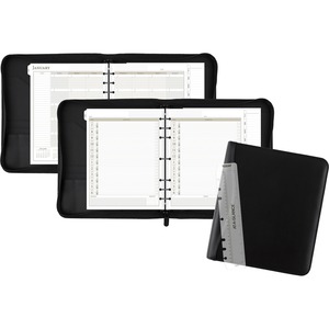 At-A-Glance Black Leather Zipcase Folio Binder Set