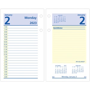 At-A-Glance QuickNotes Daily Desk Calendar Refill