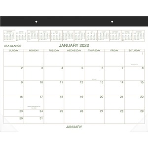 At-A-Glance Two-Color Monthly Desk Pad