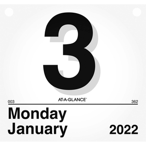 Large Size - Julian Dates - Daily - 12 Month - January 2024 - December 2024 - 1 Day Single Page Layout - 8 1/2" x 8" Sheet Size - Paper - Hanging Loop, Unruled Daily Block - 1 Each