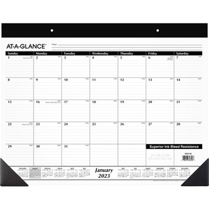 At-A-Glance Monthly Desk Pad Calendar, Standard, 21 3/4" x 17"