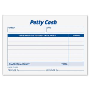 Adams Petty Cash Receipt Pad