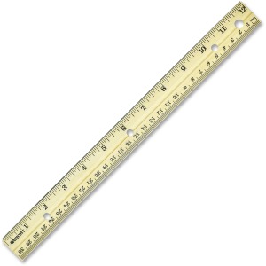 Westcott Metal Edge English/Metric Wood Ruler