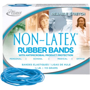 Alliance Rubber 42199 Non-Latex Rubber Bands with Antimicrobial Protection - Size #19