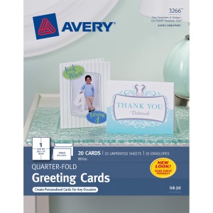Avery® Inkjet Greeting Card - White