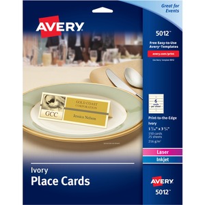 Avery® Ivory Matte 2-sided Place Cards