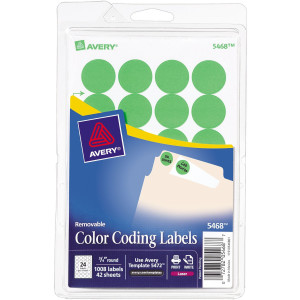 Avery® Removable Color-Coding Labels