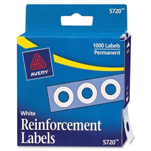 Avery® White Self-Adhesive Reinforcement Labels