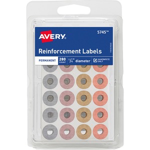 Avery® Reinforcement Labels on Small Sheets