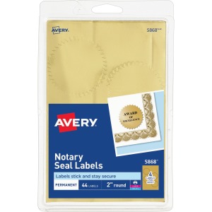 Avery® Printable Gold Foil Notarial Seals