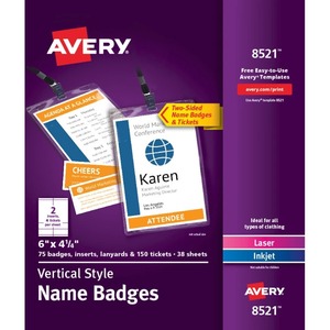 Avery® Vertical Name Badges