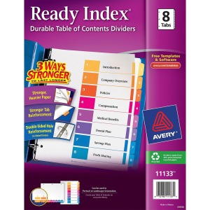 Avery® Ready Index Custom TOC Binder Dividers