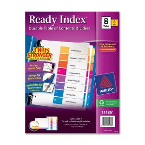 Avery® Ready Index Custom TOC Binder Dividers