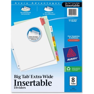 Avery Big Tab Insertable Extra-Wide Dividers