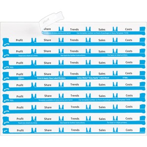 Avery® 5 Tab Easy Print & Apply Clear Label Sheet Refills (11225)