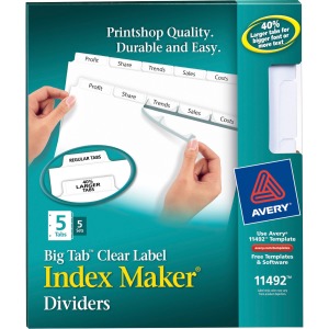 Avery® Big Tab Index Maker Index Divider