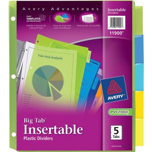 Avery® Big Tab Insertable Plastic Dividers