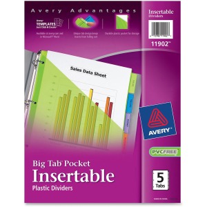 Avery® Big Tab Insertable Pocket Dividers