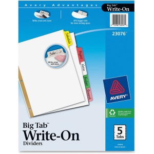 Avery® Big Tab Write & Erase Dividers