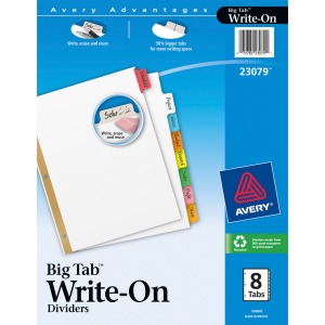 Avery® Big Tab Write & Erase Dividers