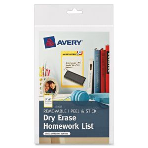 Avery Peel & Stick Dry-erase Homework List