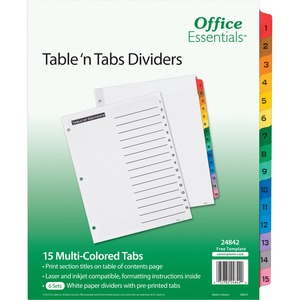 Avery® Table 'N Tabs Numeric Dividers