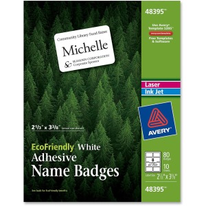 Avery® Eco-friendly Premium Name Badge Labels