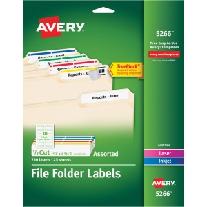 Avery® TrueBlock File Folder Labels