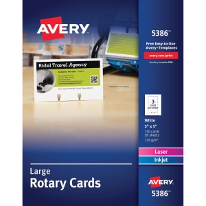 Avery® Uncoated 2-side Printing Rotary Cards