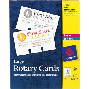 Avery® Uncoated 2-side Printing Rotary Cards