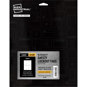 Avery® UltraDuty Lock Out Tag Out Hang Tags