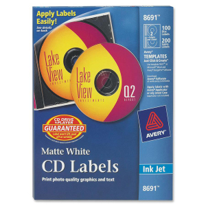 Avery® Clear CD/DVD Inkjet Matte Labels