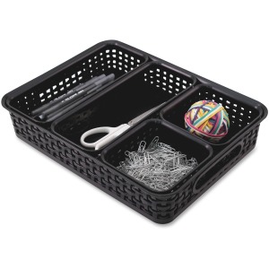 Advantus 5-pack Plastic Weave Bins