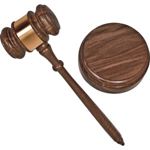 Advantus Gavel Set with Sound Block and Brass Band