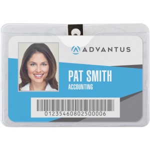 Advantus Horizontal Badge Holder with Clip