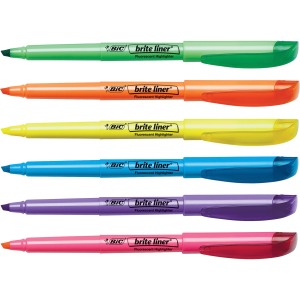 BIC Brite Liner Highlighter, Assorted, 12 Pack