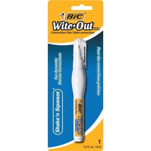 BIC Shake 'n Squeeze Correction Pen, White, 1 Pack