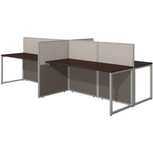 Bush Business Furniture Easy Office 60W 4 Person Straight Desk Open Office